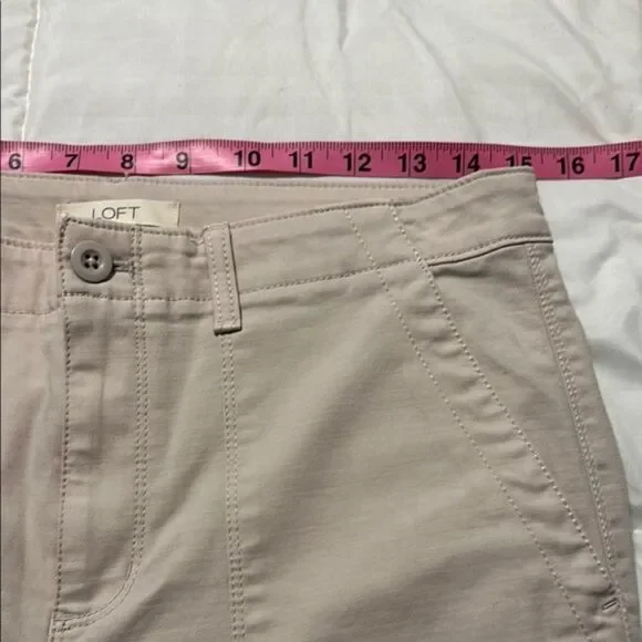 LOFT Khaki Chino Pants Straight Leg Womens 6 Vacation Preppy Office Utility Chic - Picture 9 of 11